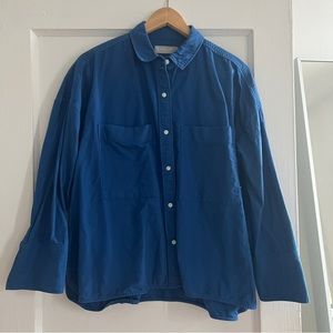 Boxy Oxford in Deep Blue